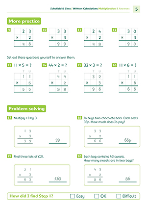 Written Calculation: Multiplication 1 Answers