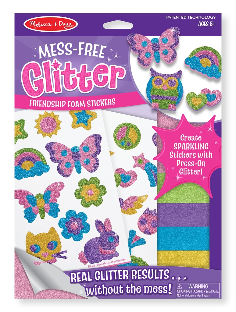 9500 - Friendship Foam Stickers - Mess Free Glitter