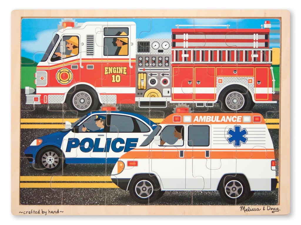 9062 - To the Rescue Wooden Jigsaw 24 pc puzzle