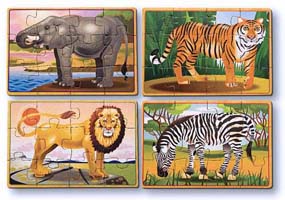 3796 - Wild Animals Puzzles in a Box