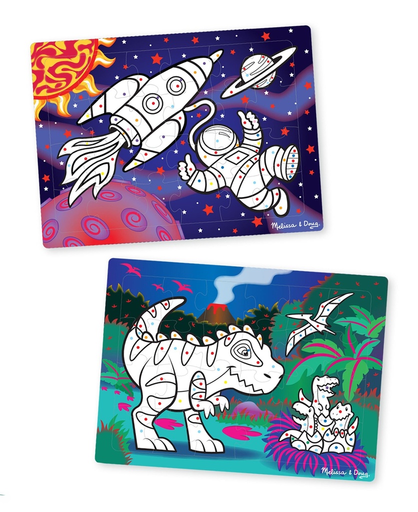 8824 - 3D Colouring Puzzles - Space/Dinosaurs