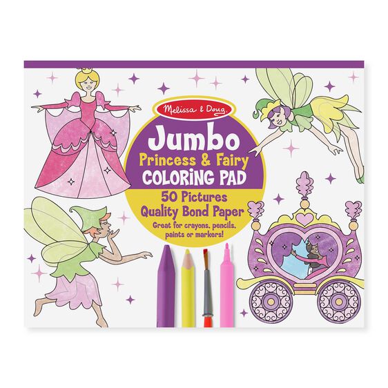 4263 - Jumbo Colouring Pad - Princess &amp; Fairy