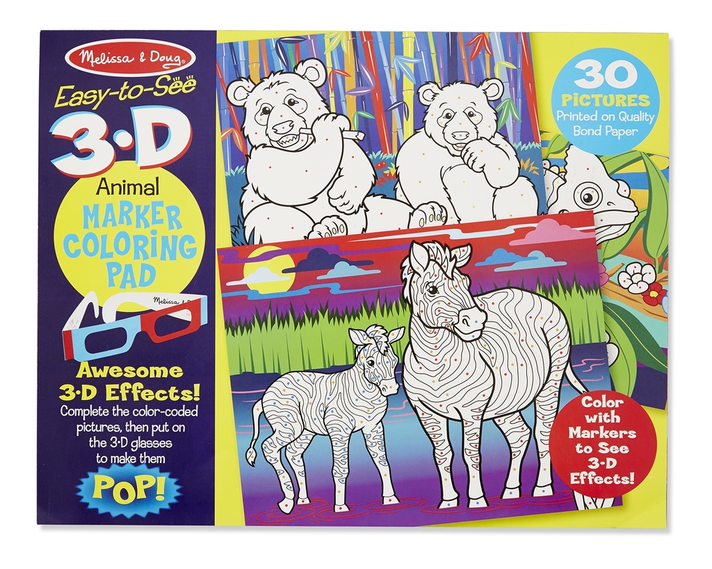 9965 - Animals 3D Colouring In Book