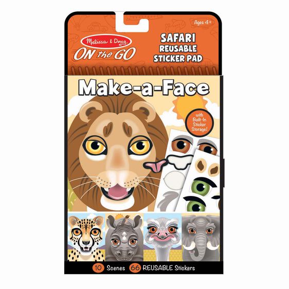 30510 - On the Go Make-a-Face Safari Reusable Sticker Pad