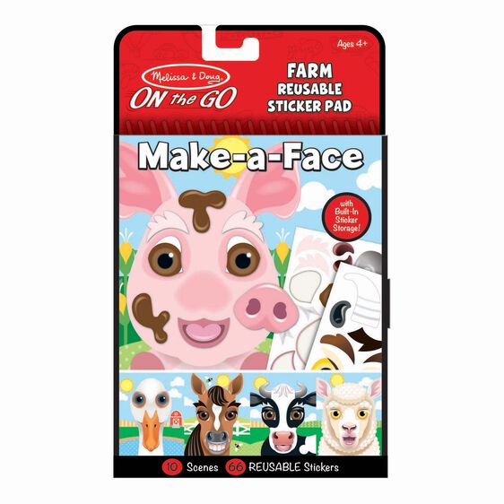 30511 - On the Go Make-a-Face Farm Reusable Sticker Pad