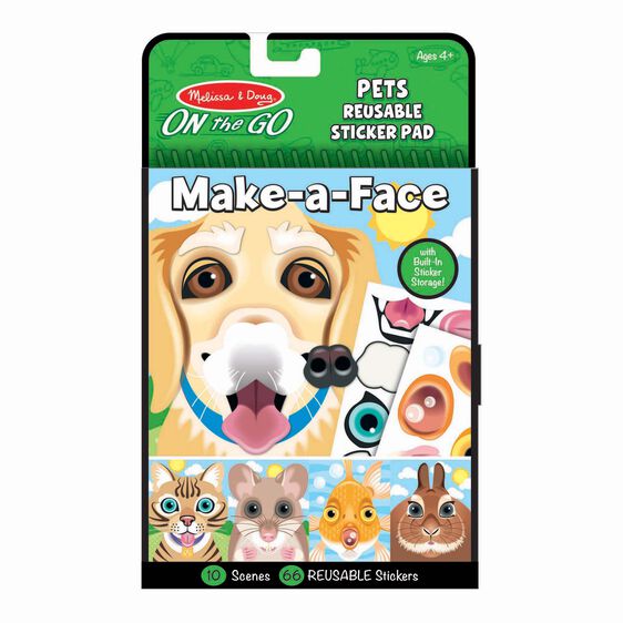 30512 - On the Go Make-a-Face Pets Reusable Sticker Pad