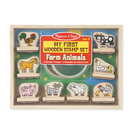 2390 - My First Wooden STAMP SET - Farm Animals