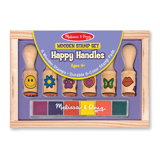 2407 - Wooden Stamp Set Happy Handles