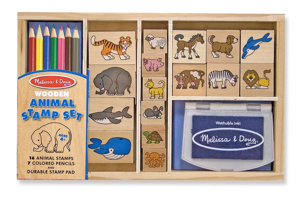 3798 - Wooden Animal Stamp Set