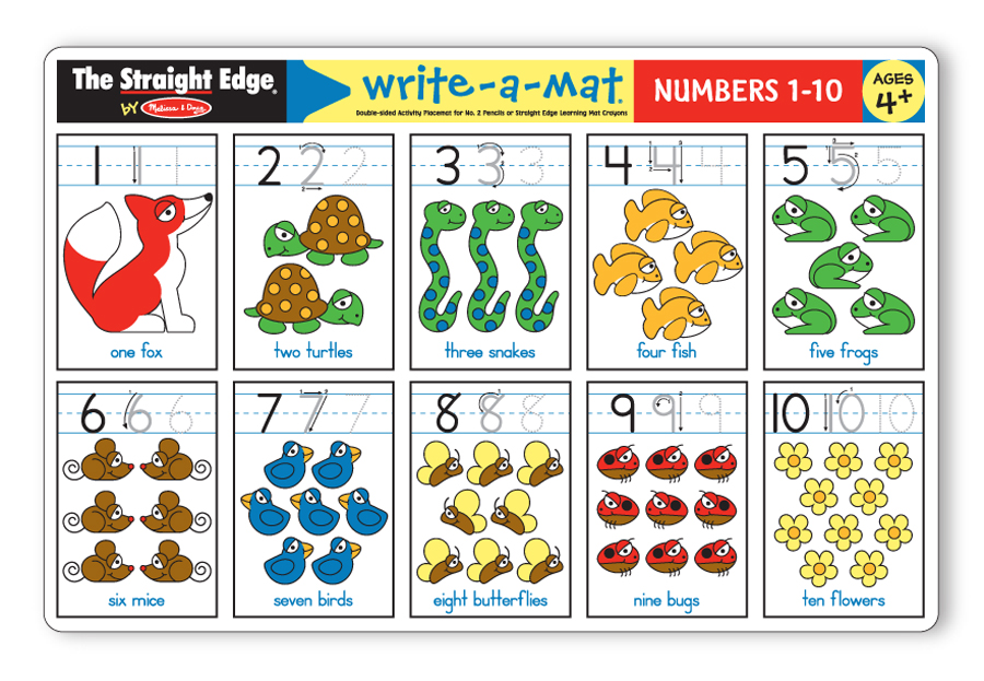 5029 - Numbers 1-10 Write-A-Mat (Bundle of 6)