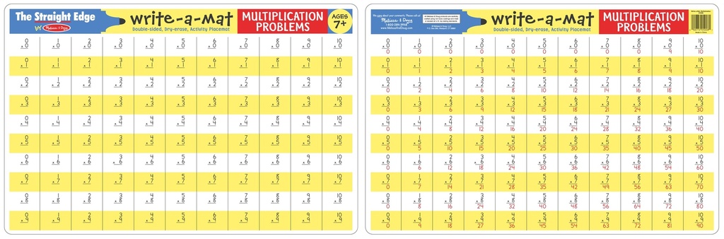 5033 - Multiplication Problems Write-A-Mat (Bundle of 6)