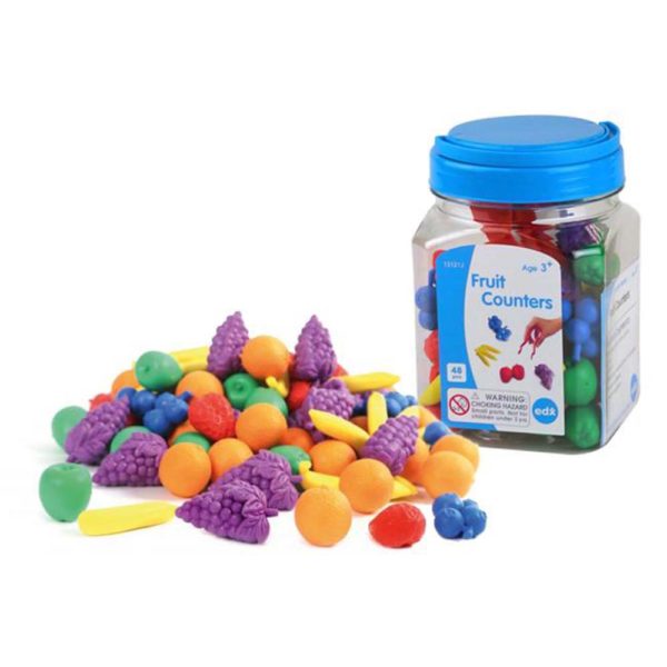 EDX13121J - Counters - Fruit - 6 Colours with Tweezers