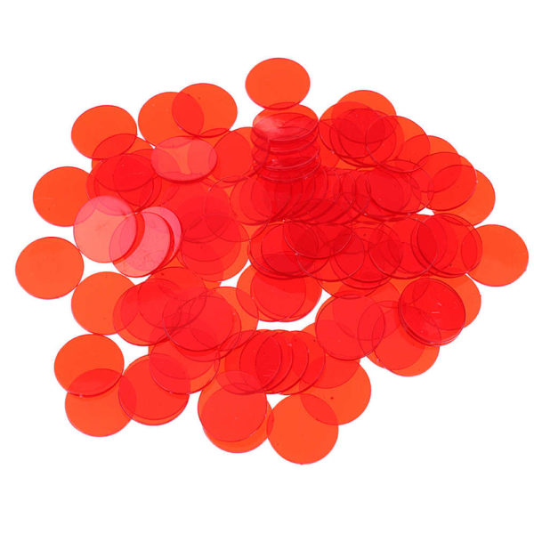EDX132302 - Counters - Transparent Red - 50pcs Polybag