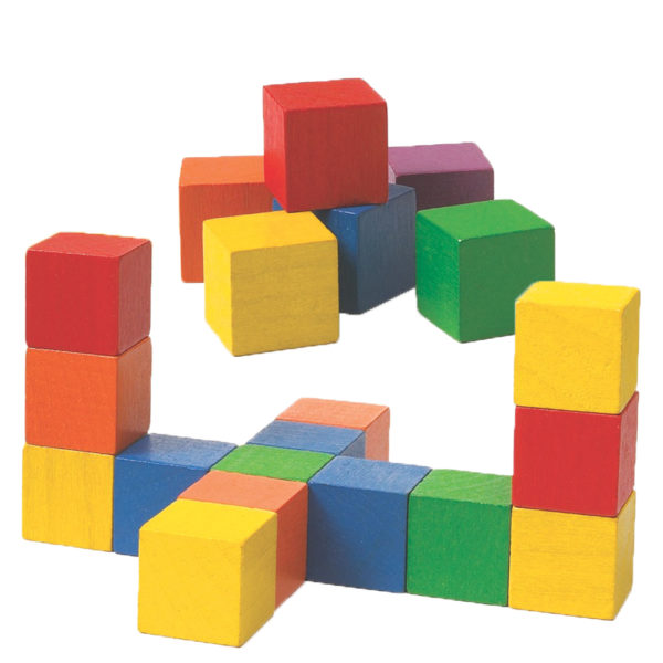 EDX13564 - Colour Cubes - Wooden 25mm - 102pcs pbag