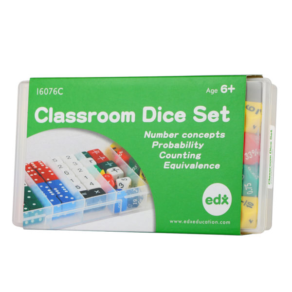 EDX16076C - Dice - Classroom Set - 56pcs Container