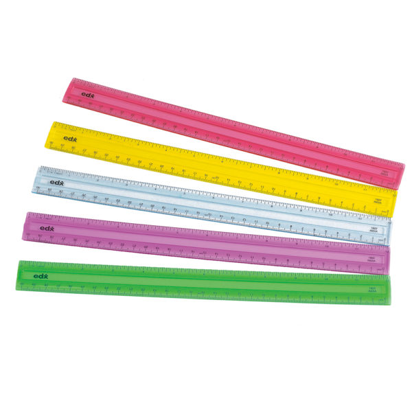 EDX30013 - Ruler 30cm 5 Colours Set of 10