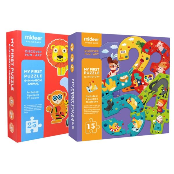 GBK-MD3030 - Mideer My First Puzzle Set - 2 Puzzles 15pcs