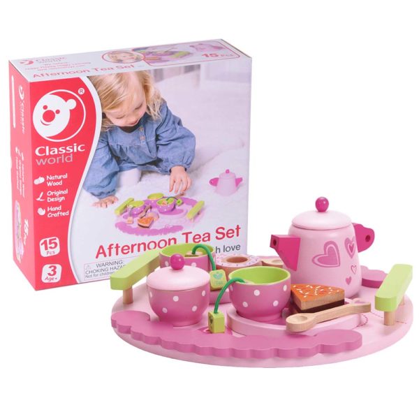 CW2807 - Pretend &amp; Play - Wooden Afternoon Tea Toy Set