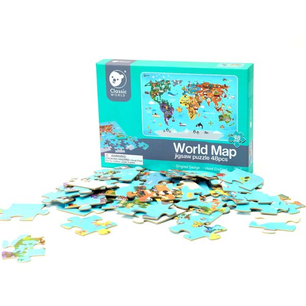 CW40017 - PUZZLE - World Map - 48pcs