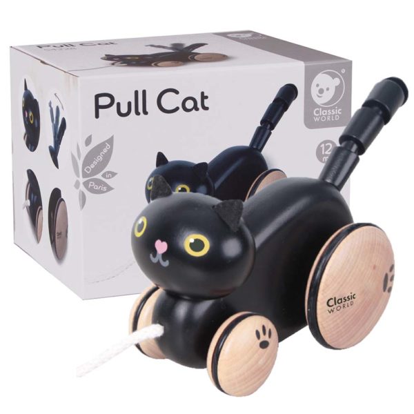 CW54228 - Pull Cat - (L)19 x (W)9 x (H)17 cm