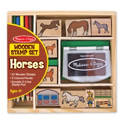 [2410] 2410 - Wooden Stamp Set Horses