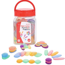 [EDX13228J] EDX13228J - Rainbow Pebbles - Clear Junior - 36pcs Jar
