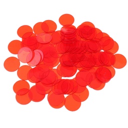 [EDX132302] EDX132302 - Counters - Transparent Red - 50pcs Polybag