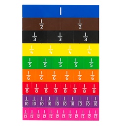 [EDX19153] EDX19153 - Fraction Tiles - 1 to 12th - Mini Printed - 51pcs