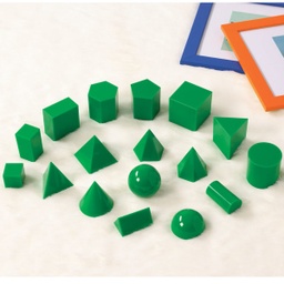 [EDX21300] EDX21300 - Geometric Solids - 5cm Green PLASTIC - 17pcs